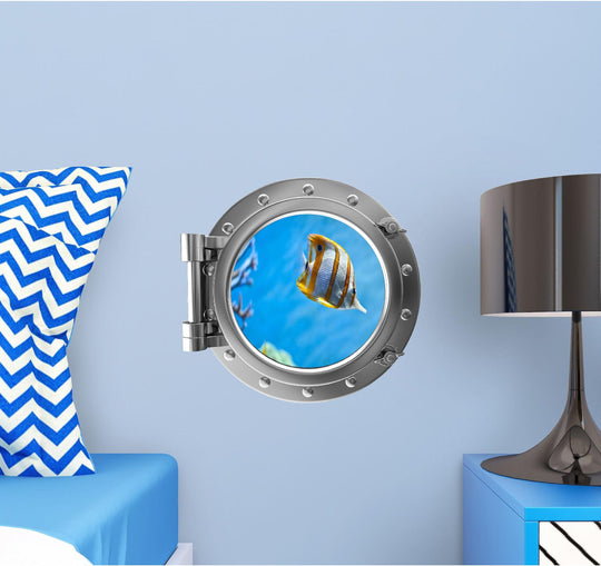 PortScape Tropical Fish | Ocean Porthole Window Wall Decal
