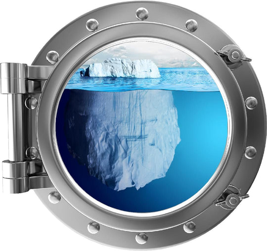PortScape Rustic Iceberg 1 | Ocean Porthole Window Wall Decal