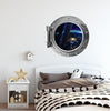 PortScape Earth From Satellite | Space Porthole Window Wall Decal