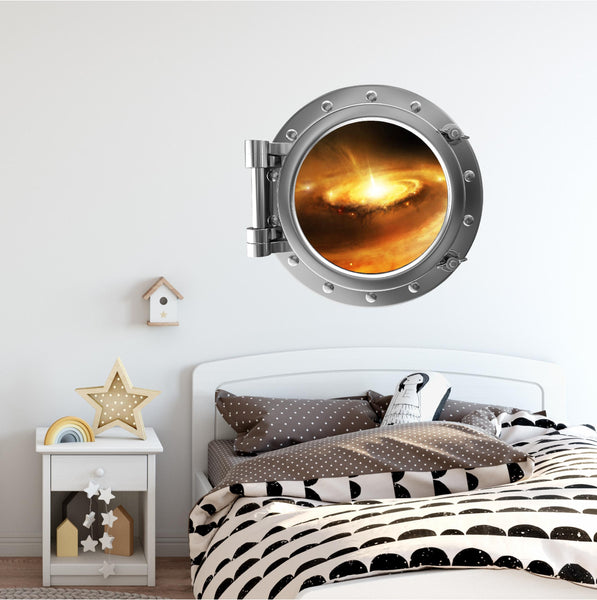 PortScape Stellar Nursery 1 | Space Porthole Window Wall Decal