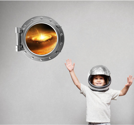 PortScape Stellar Nursery 1 | Space Porthole Window Wall Decal