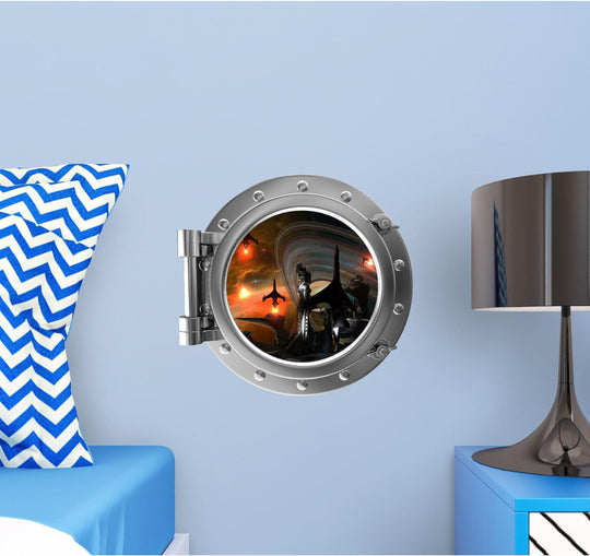 PortScape Space Station | Space Porthole Window Wall Decal