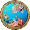 PortScape Tropical Reef Life 1 | Ocean Porthole Window Wall Decal