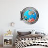 PortScape Tropical Reef Life 1 | Ocean Porthole Window Wall Decal