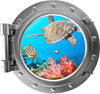 PortScape Tropical Reef Life 1 | Ocean Porthole Window Wall Decal