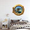 PortScape Sea Turtle 1 | Ocean Porthole Window Wall Decal