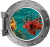 PortScape Exotic Lionfish | Ocean Porthole Window Wall Decal