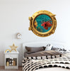 PortScape Exotic Lionfish | Ocean Porthole Window Wall Decal