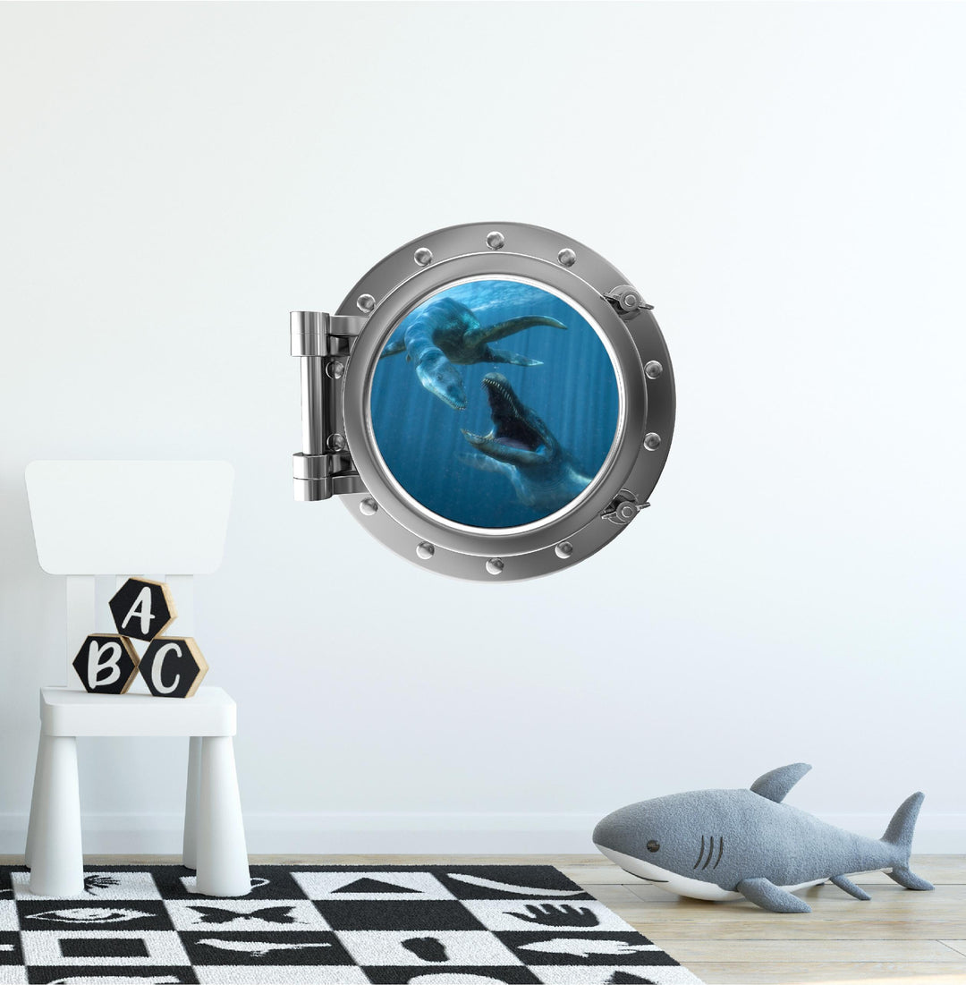 PortScape Sea Monster 1 | Ocean Porthole Window Wall Decal