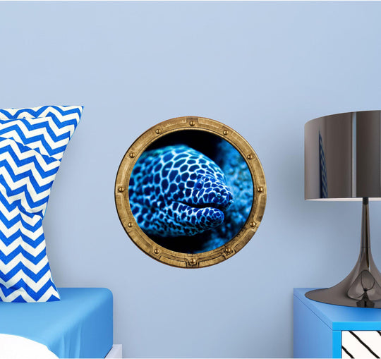 PortScape Electric Eel 1 | Ocean Porthole Window Wall Decal