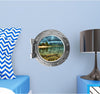 PortScape Tropical Island 1 | Ocean Porthole Window Wall Decal