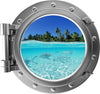 PortScape Shallow Water | Ocean Porthole Window Wall Decal