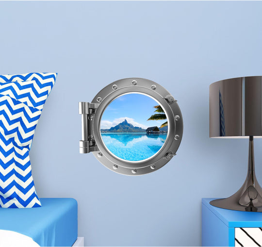 PortScape Tahita Island Part 2 | Ocean Porthole Window Wall Decal