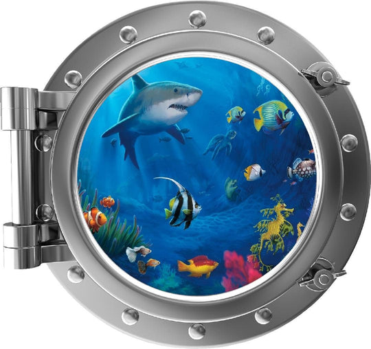 PortScape Ocean Life | Ocean Porthole Window Wall Decal