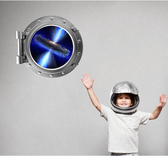 PortScape Instant Space Quasar Star 2 | Space Porthole Window Wall Decal