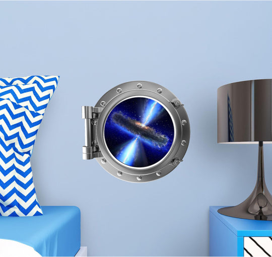 PortScape Instant Space Quasar Star 2 | Space Porthole Window Wall Decal