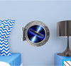 PortScape Instant Space Quasar Star 2 | Space Porthole Window Wall Decal