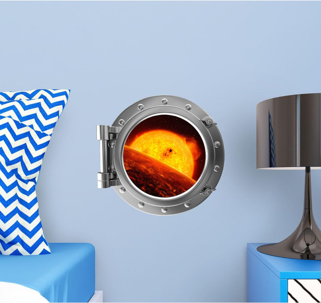 PortScape Orbiting Venus | Space Porthole Window Wall Decal