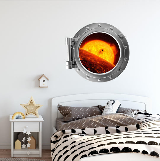 PortScape Orbiting Venus | Space Porthole Window Wall Decal