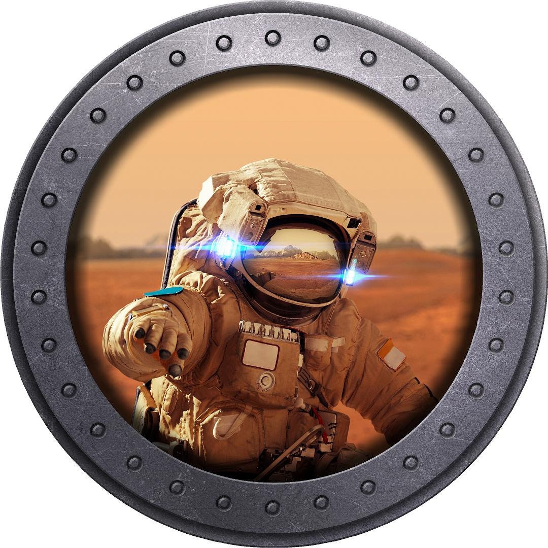 PortScape Exploring Mars 2 | Space Porthole Window Wall Decal