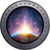 PortScape Sunrise Over Planet Earth | Space Porthole Window Wall Decal