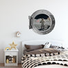PortScape Astronaut 1 | Space Porthole Window Wall Decal