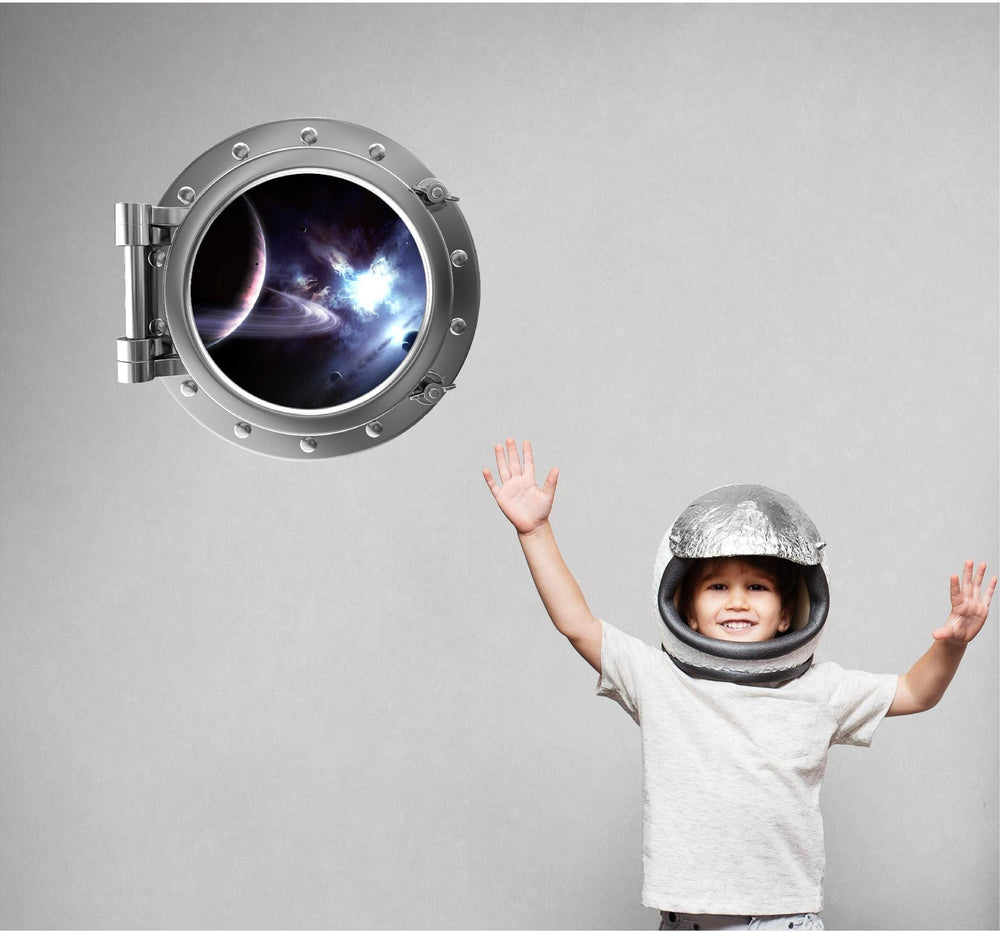 PortScape Wall Decal | Space Porthole Window Wall Decal