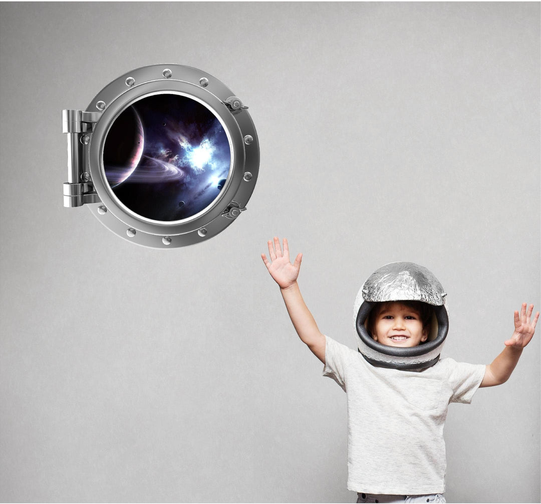 PortScape Wall Decal | Space Porthole Window Wall Decal