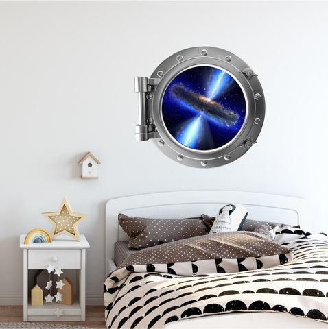 PortScape Instant Space Quasar Star 2 | Space Porthole Window Wall Decal