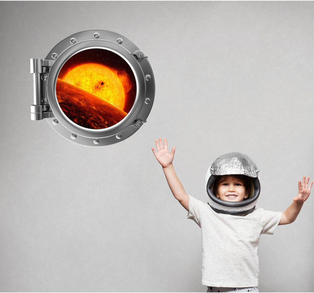 PortScape Orbiting Venus | Space Porthole Window Wall Decal