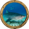 PortScape Tiger Shark | Ocean Porthole Window Wall Decal