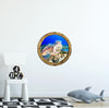 PortScape Grumpy Sea Turtle | Ocean Porthole Window Wall Decal