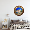 PortScape Grumpy Sea Turtle | Ocean Porthole Window Wall Decal