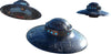 Alien Spaceship Wall Decal Set Removable Wall Sticker Spacecraft Outer Space UFO Wall Art for Boys Bedroom Decor - 3 Piece Set