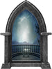 Castle Scape Balcony Mountain View 3D Window Wall Decal Medieval Fantasy Landscape Removable Fabric Vinyl Wall Sticker Boys Room Decor