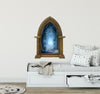 CastleScape Blue Fantasy Forest Path | Castle Window Wall Decal