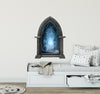 CastleScape Blue Fantasy Forest Path | Castle Window Wall Decal