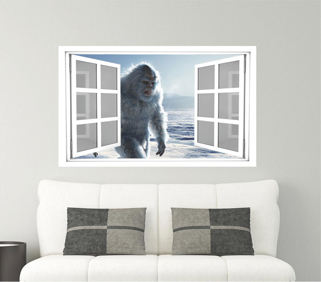 Yeti Big Foot | WindowScape 3D Window Wall Decal