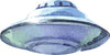 Watercolor UFO 1 Wall Decal