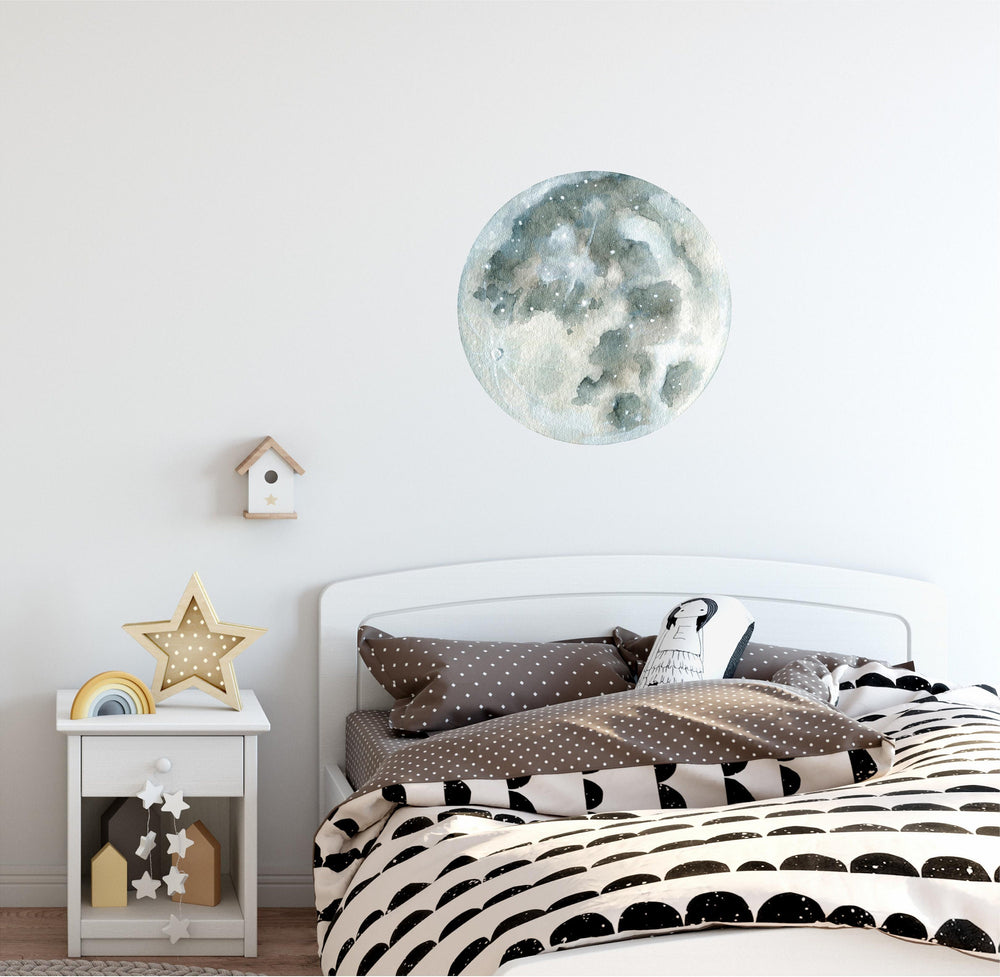 Watercolor Moon Wall Decal