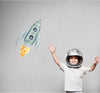 Watercolor Spaceship Wall Decal