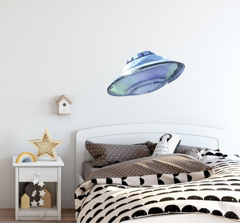 Watercolor UFO 1 Wall Decal
