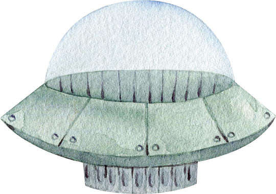 Watercolor UFO 2 Wall Decal