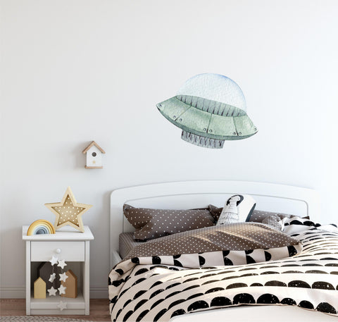 Watercolor UFO 2 Wall Decal