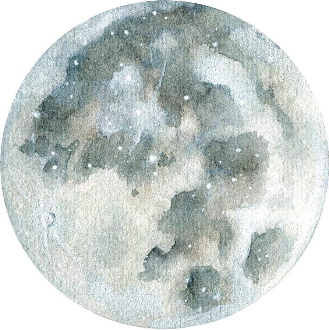 Watercolor Moon Wall Decal