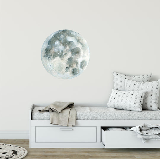 Watercolor Moon Wall Decal