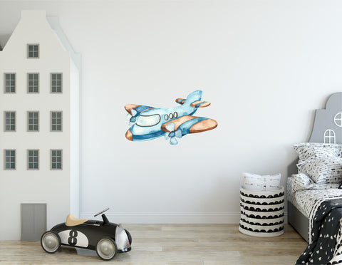 Watercolor Airplane 1 Wall Decal