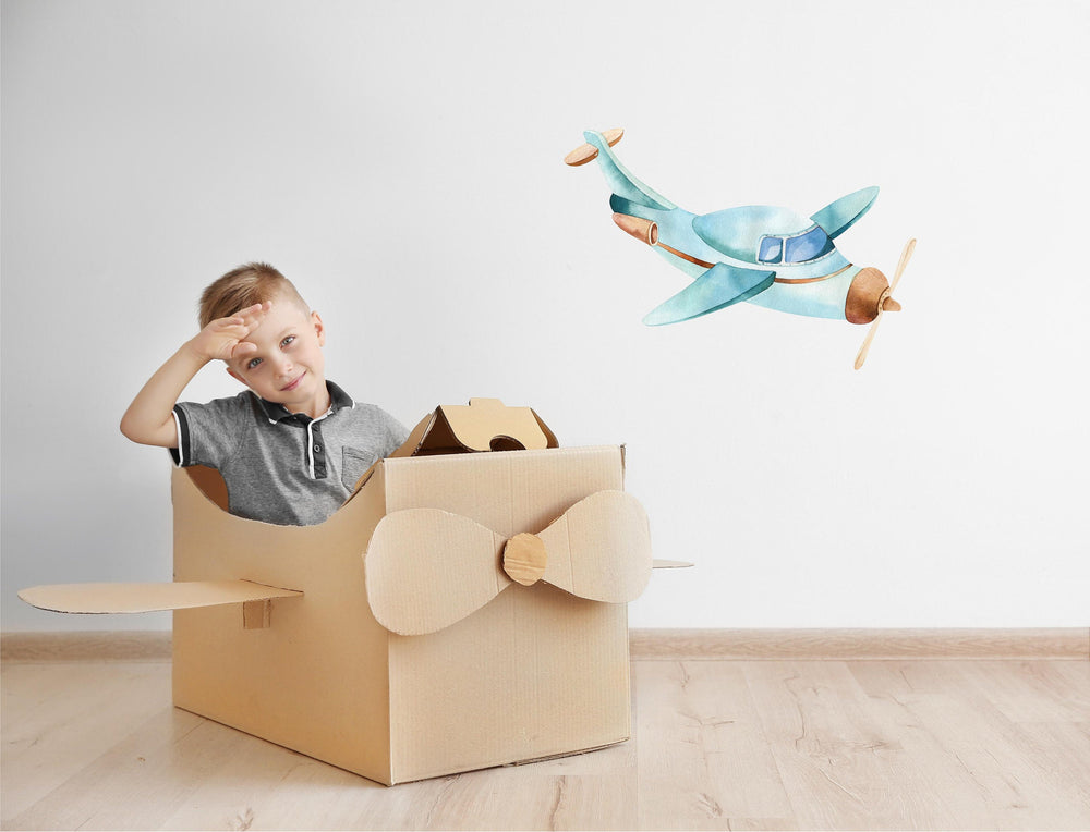 Watercolor Airplane 2 Wall Decal