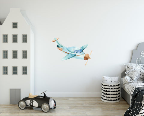Watercolor Airplane 2 Wall Decal