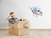 Watercolor Helicopter 2 Wall Decal